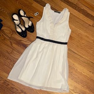 Doe & Rae cream chiffon dress